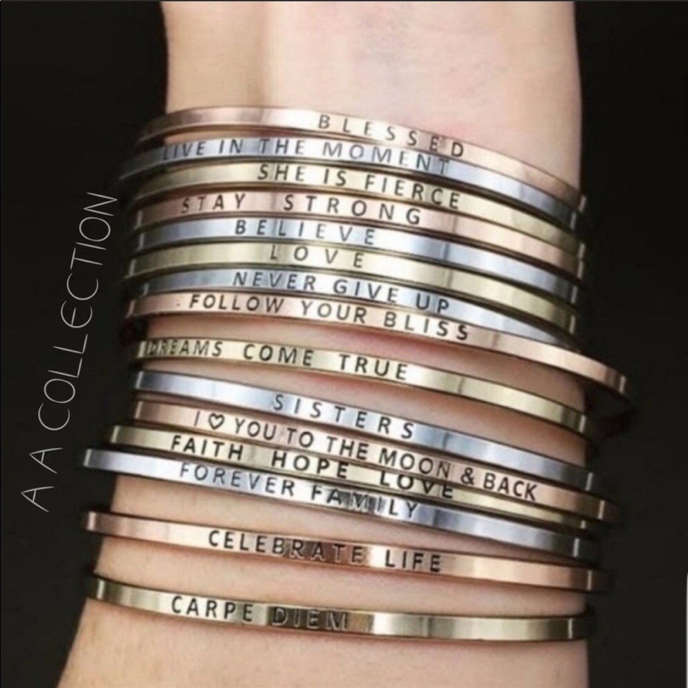 Bracelet bangles thin dainty - ROSE GOLD - Picture 2 of 8
